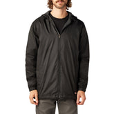 Fleece Lined Nylon Hooded Jacket