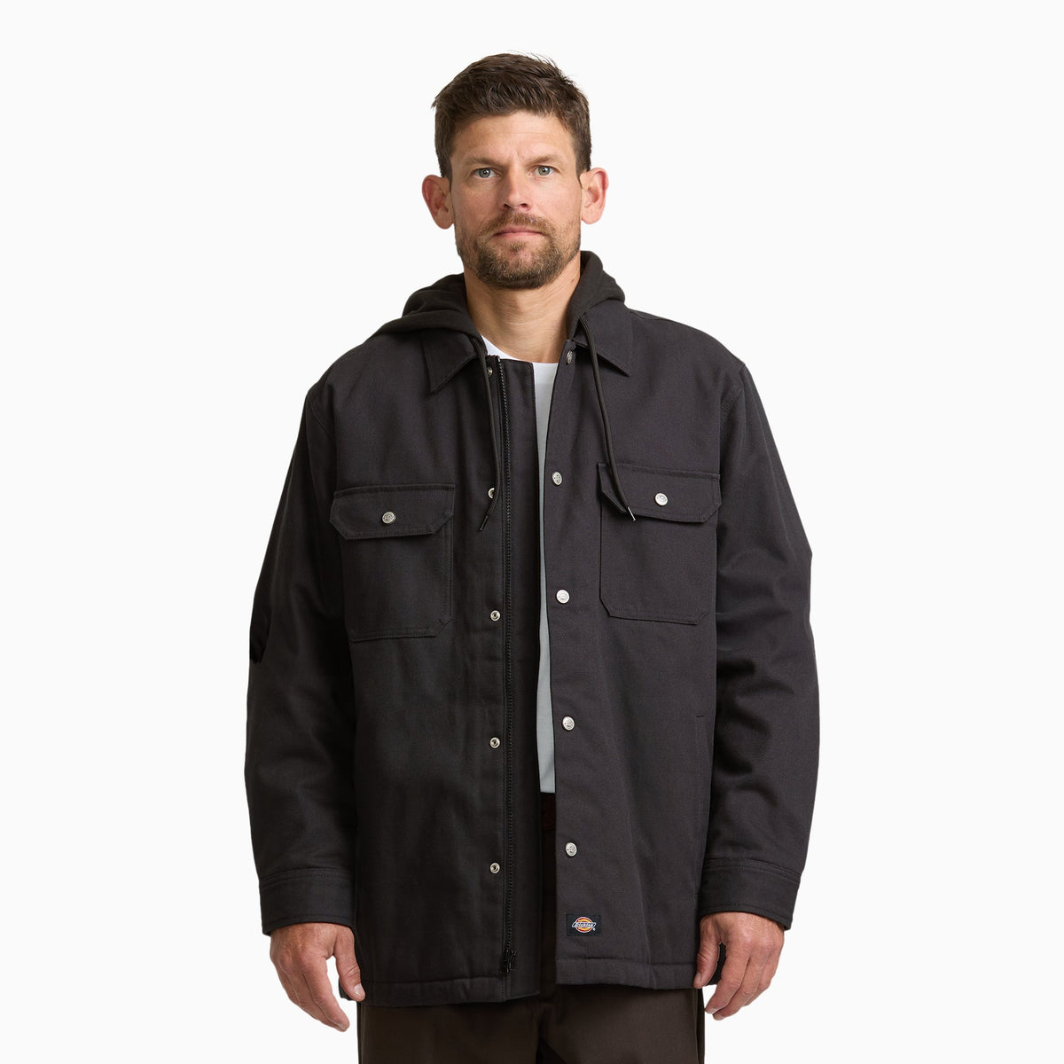 Insulated Duck Hooded  Shirt Jacket