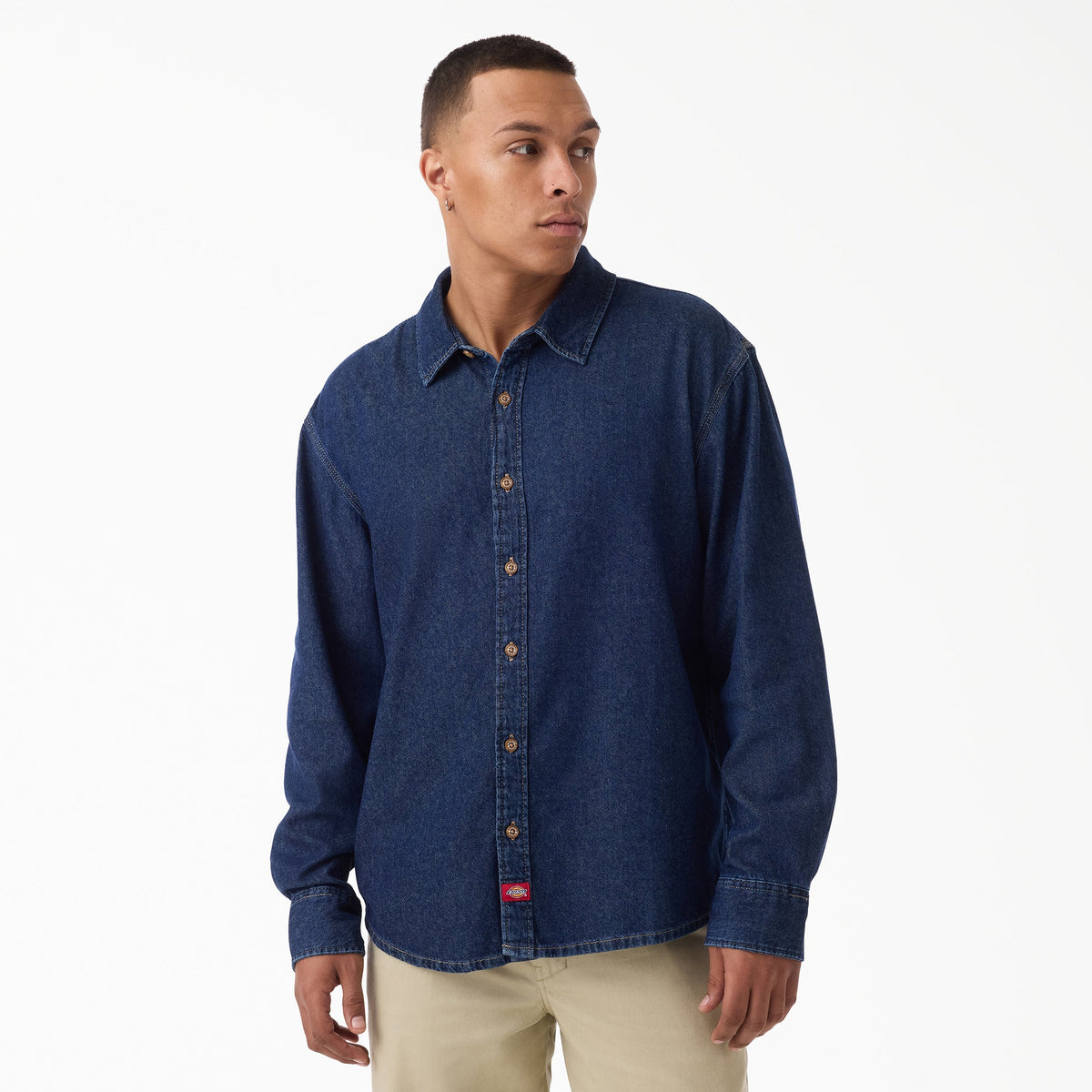 Lightweight Long Sleeve Denim Shirt