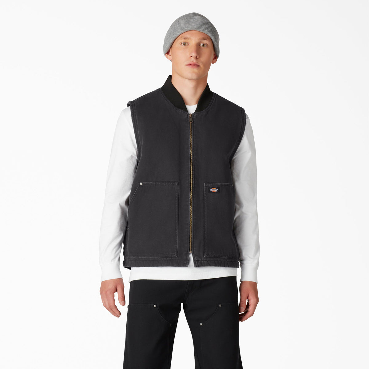 Stonewashed Duck High Pile Fleece Lined Vest