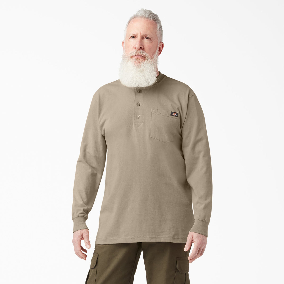 Heavyweight Long Sleeve Henley T-Shirt